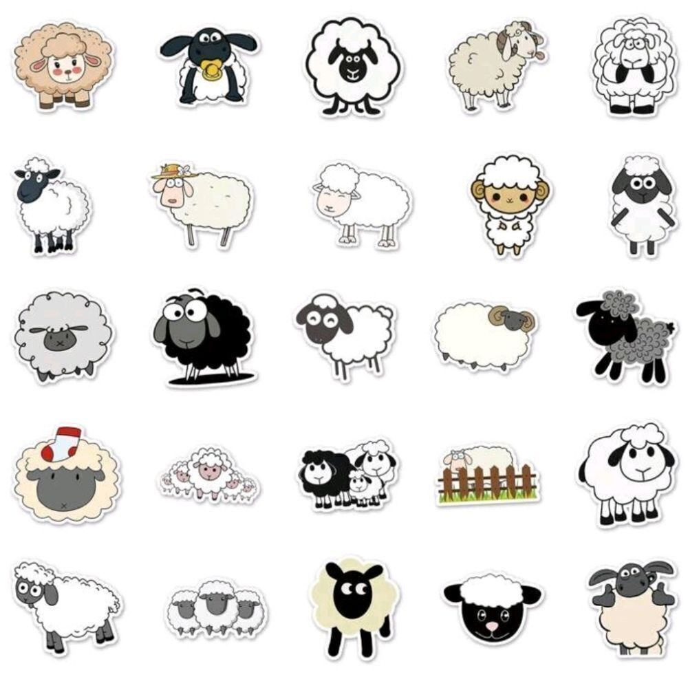 Cartoon Sheep Stickers - Picture 2 of 8